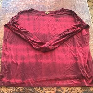 {Pico 1988} Tie Dyed Top. Red & Burgundy. Size S.